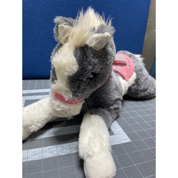 Toys R Us Pony Gray Stuffed Plush Toy 22"